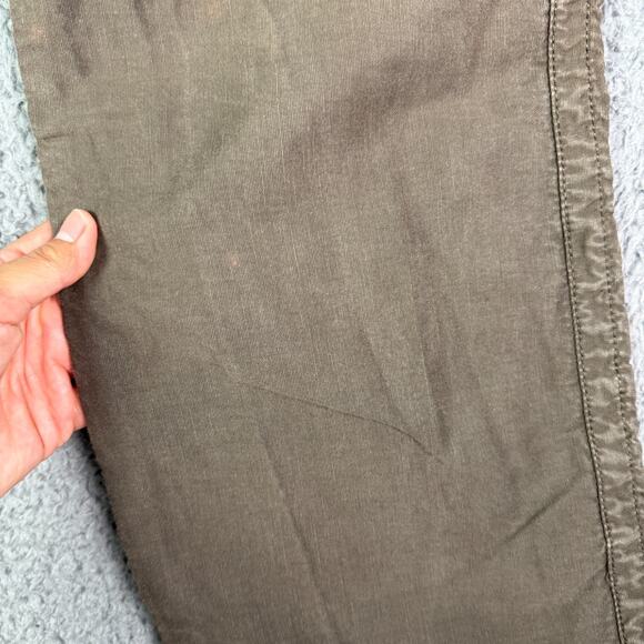 Kenzo Homme Pants Mens 34x34 Brown Linen Blend Relaxed Straight Chino - Picture 7 of 16